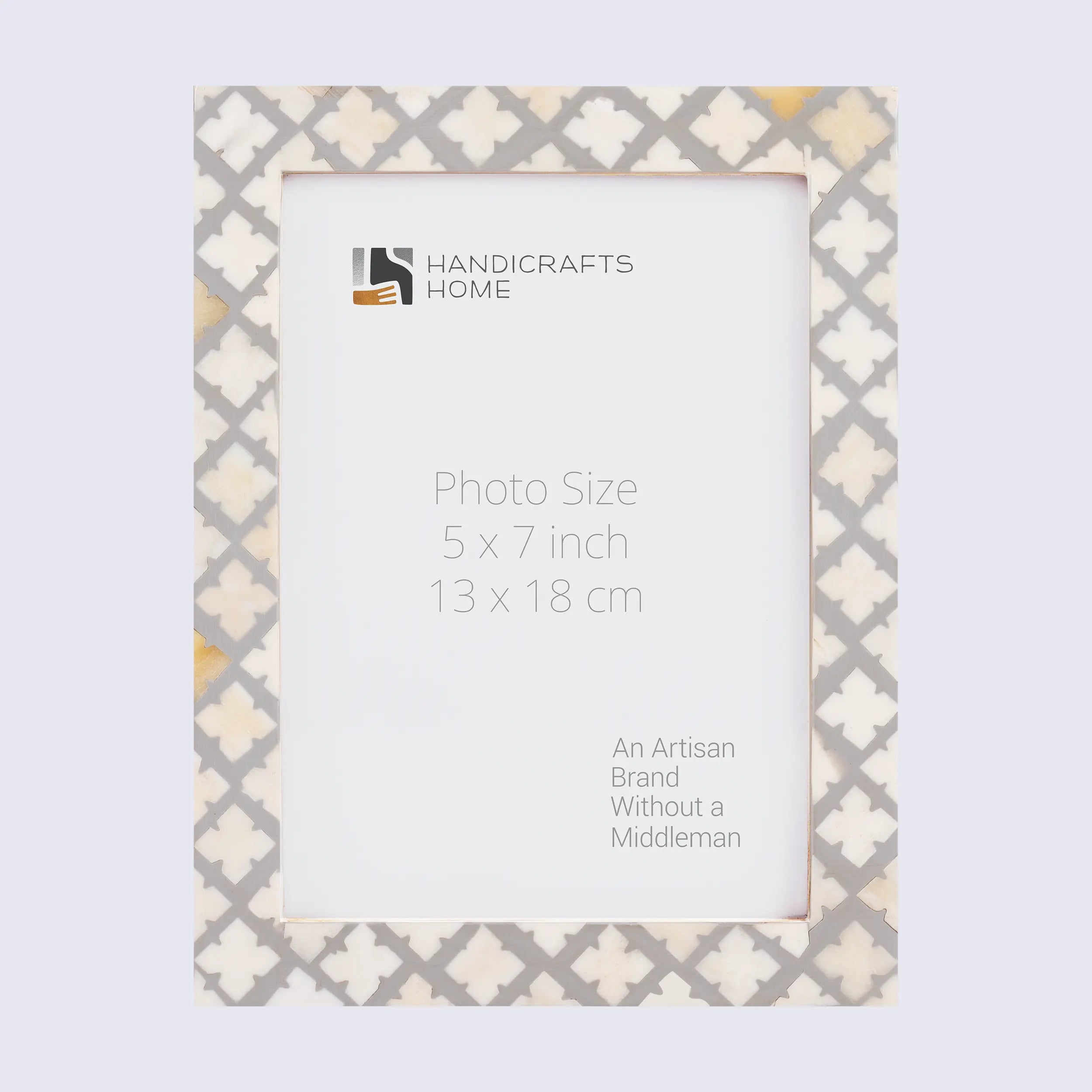 Picture Frame Avant Ashley Collection Bone & Resin Inlay White & Grey – 4x6, 5x7 & 8x10"
