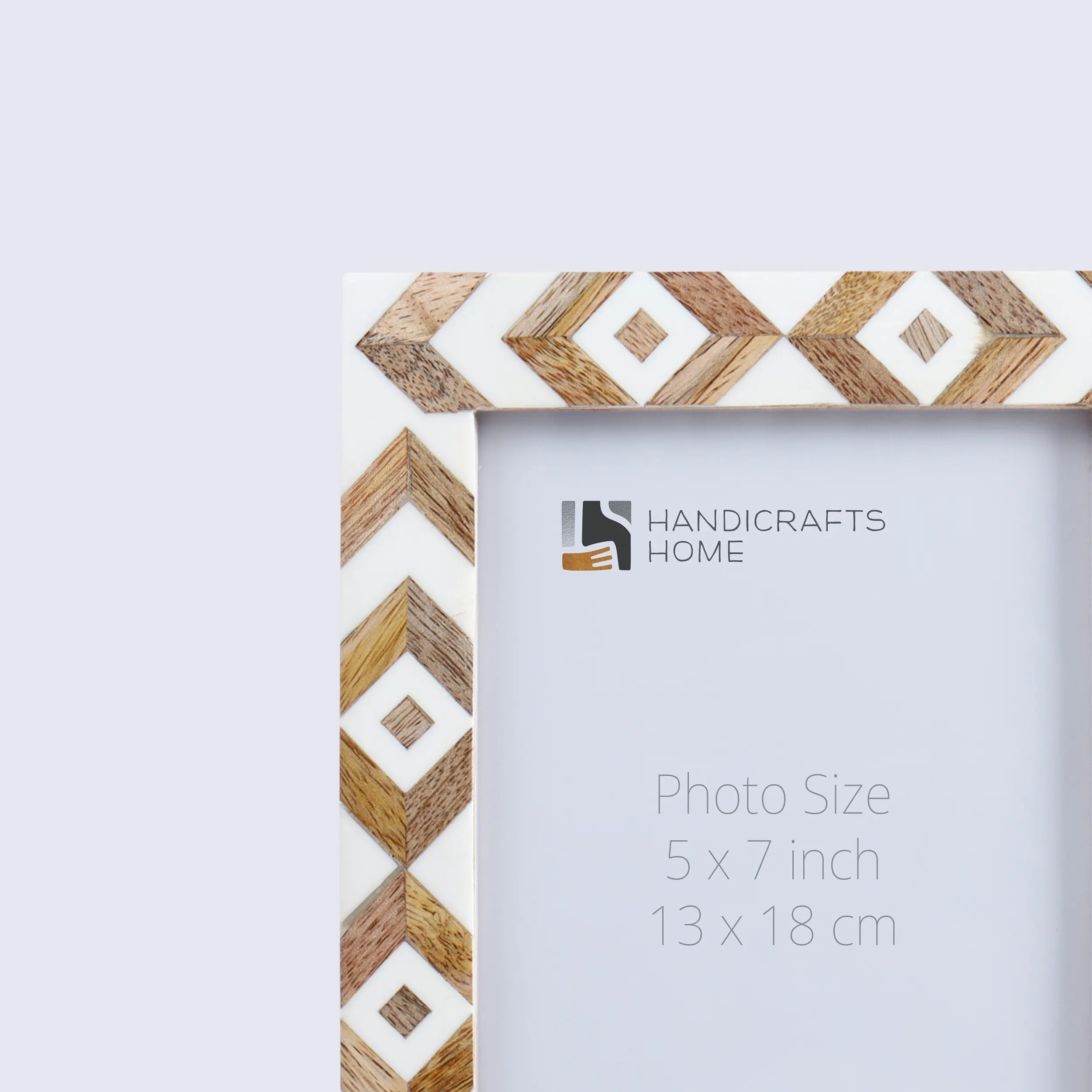 Picture Frame Marquet Array Collection Wood Resin Inlay Brown white Pack of 2  in 8 Sizes