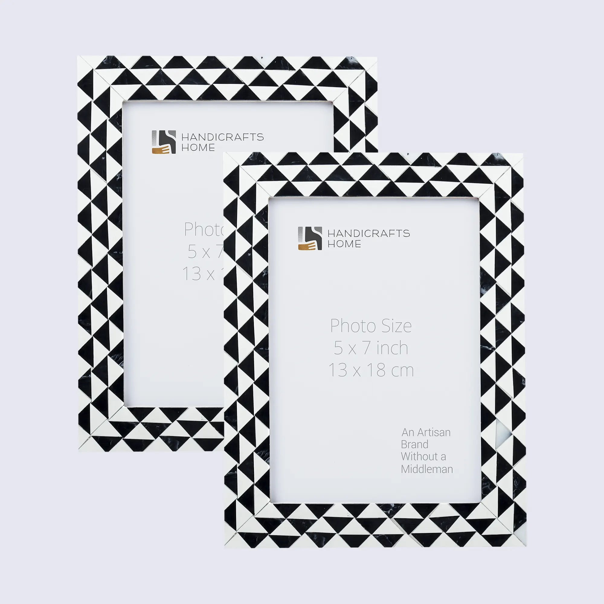 Picture Frame Marquet Prism Pattern Collection Resin Inlay Multi Color Pack of 2 in 8 Sizes