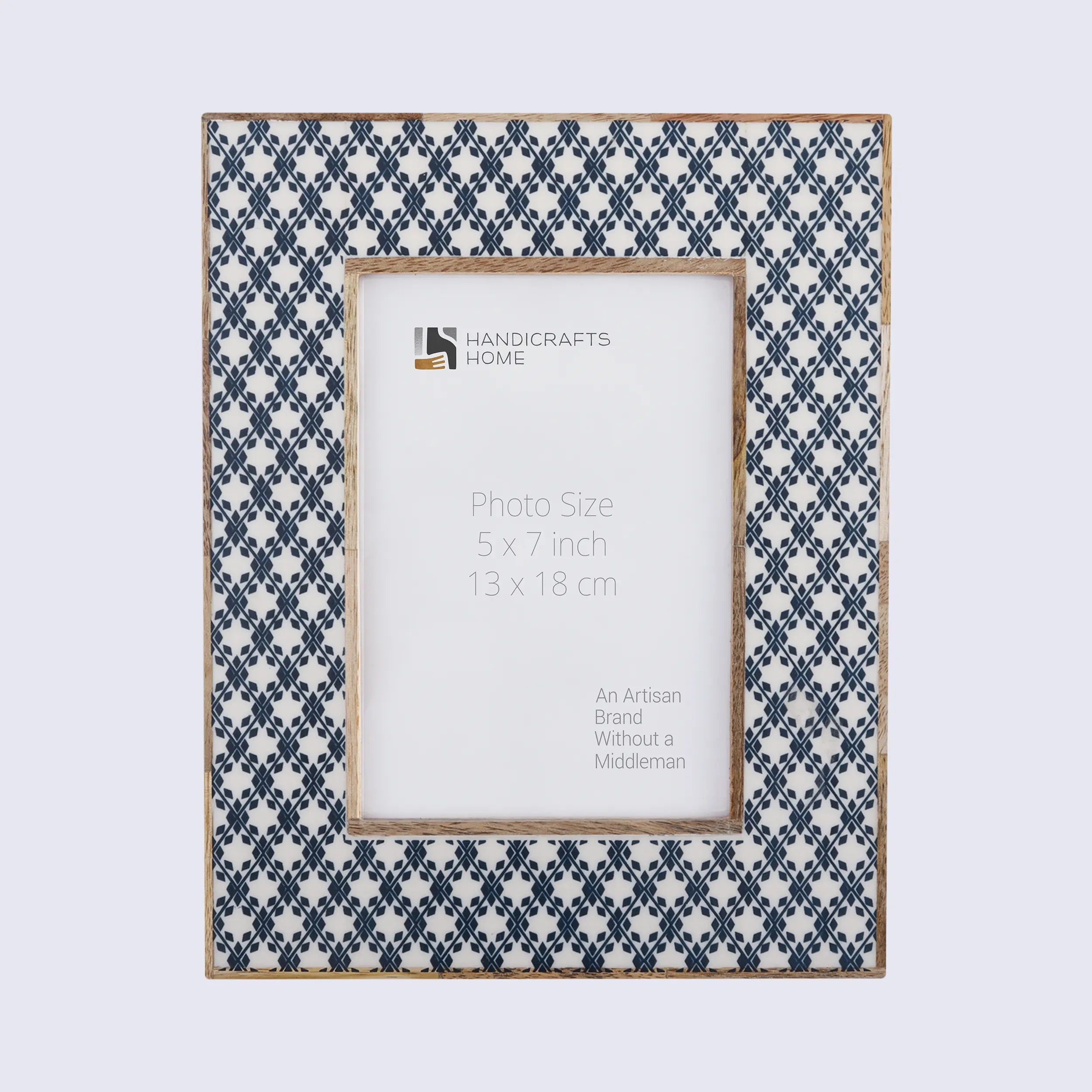 Rhythm Diamond Picture Frame Blue Resin Inlay 4x6 5x7 8x10