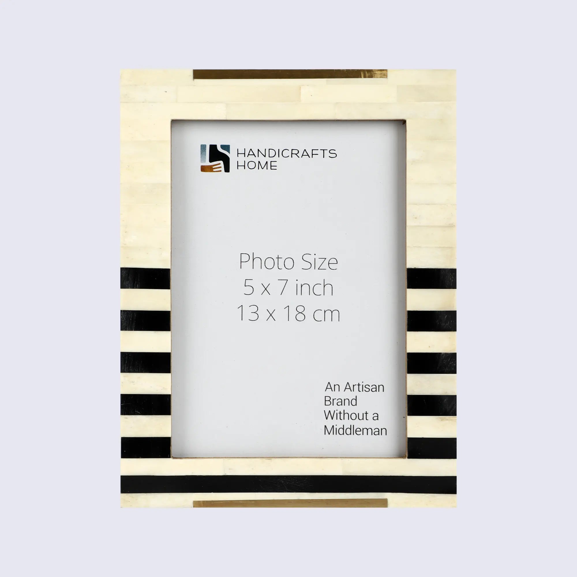 Picture Frames West Coast Naples Collection Bone Resin Inlay Brass Black White 4x6 5x7