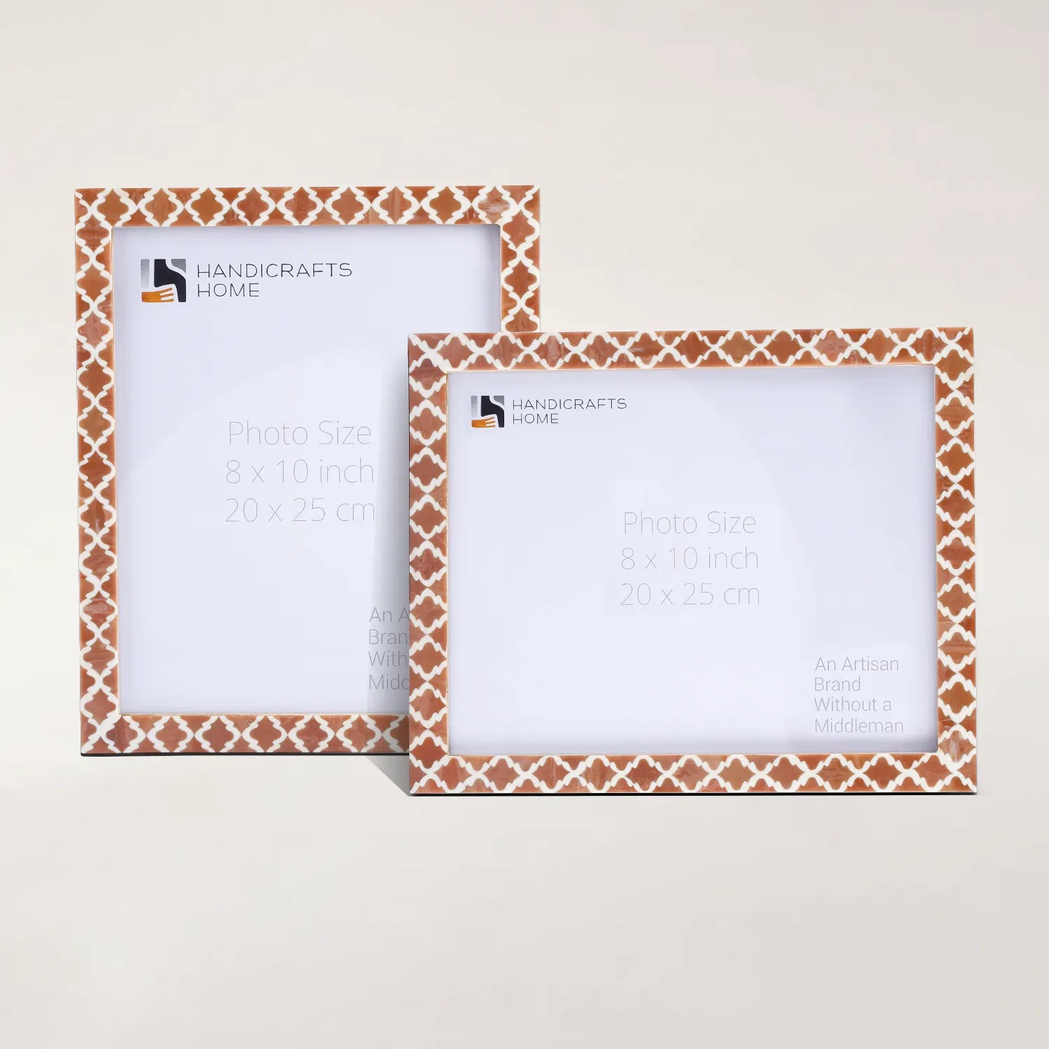 Casablanca Mocha Resin Inlay Picture Frame Set 2