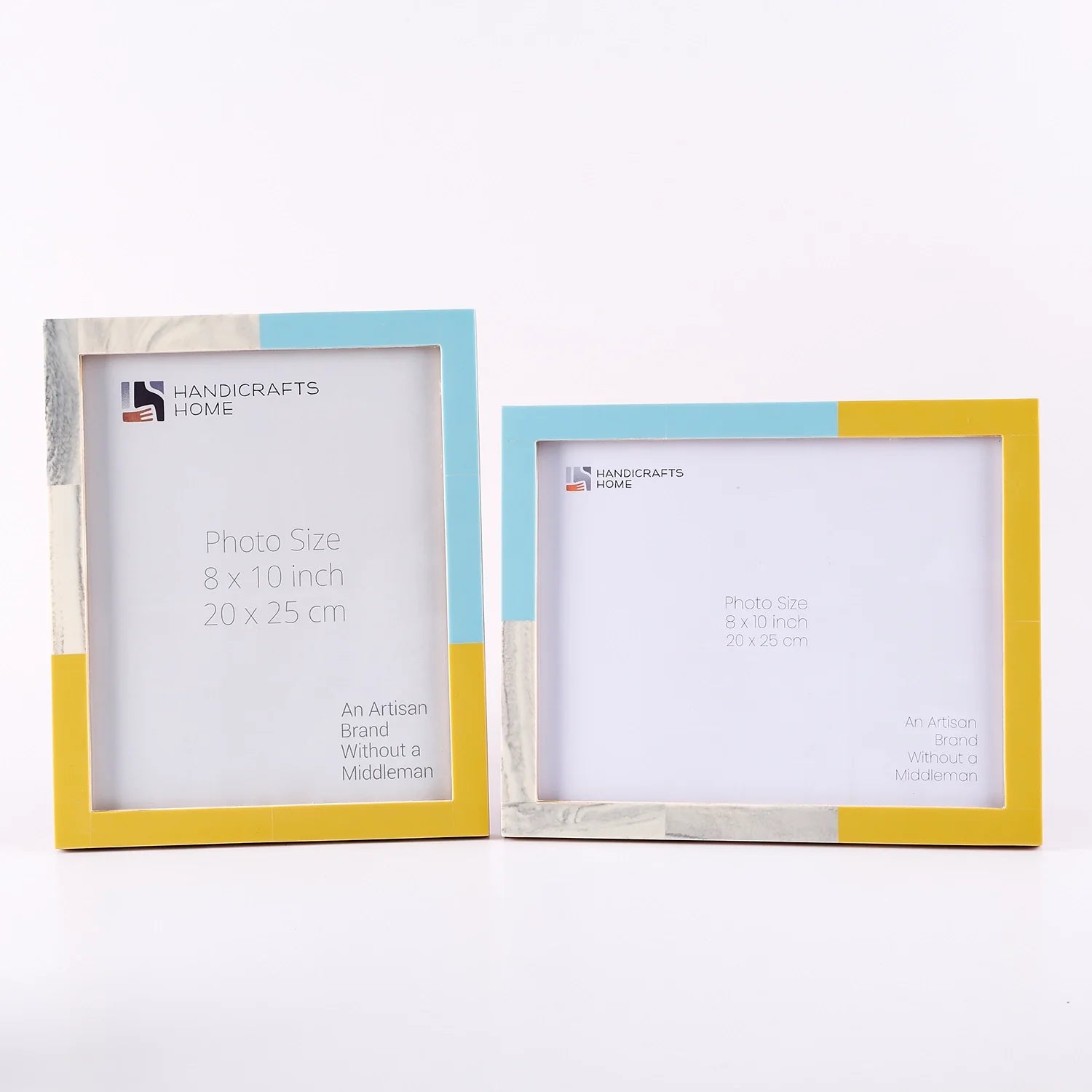 Picture Frame Mondrian Driftwood Collection Wood & Resin Inlay Multicolor– 3 Sizes (Pack of 2)
