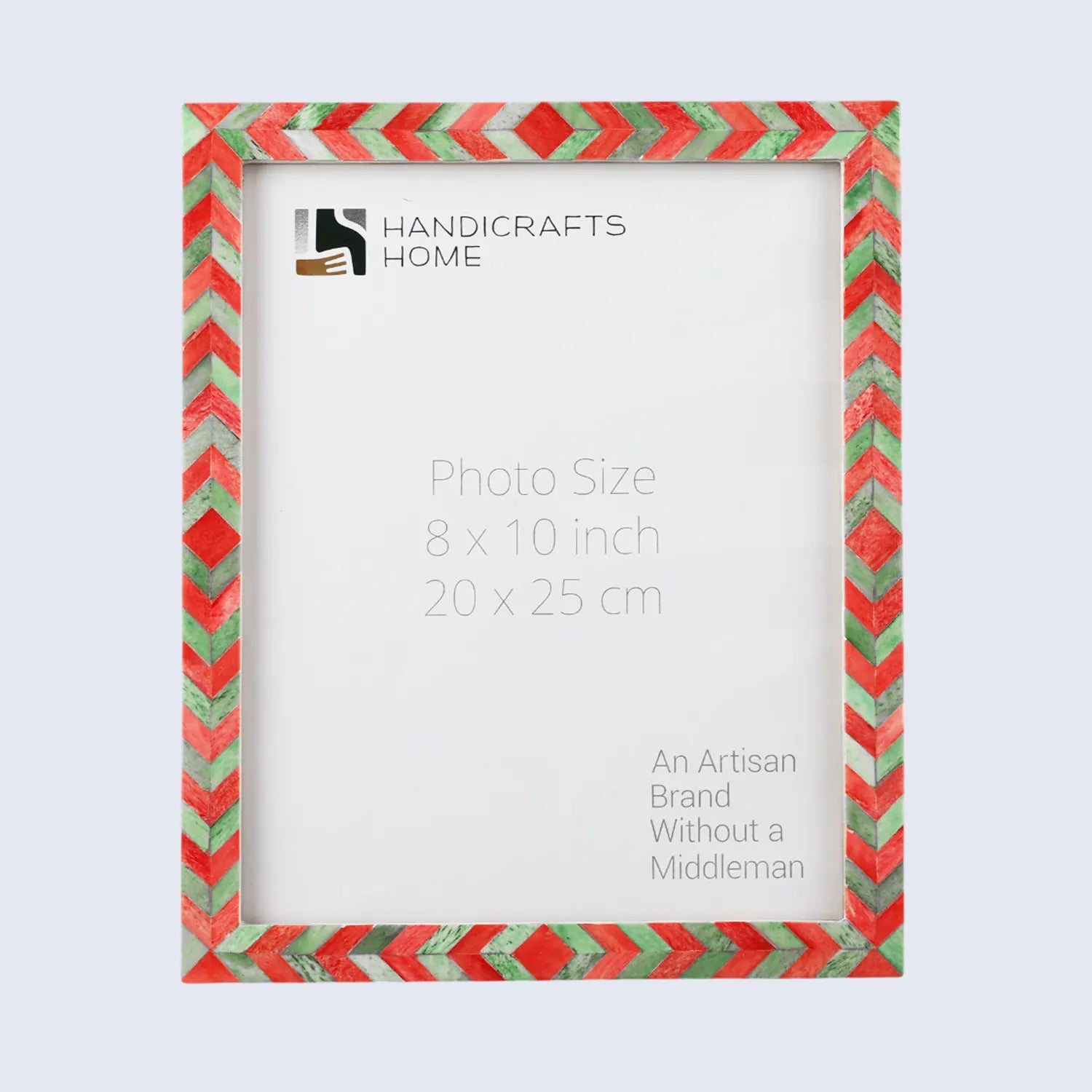 Picture Frame Mosaic Chevron Collection Resin Inlay Green Red 3 Sizes