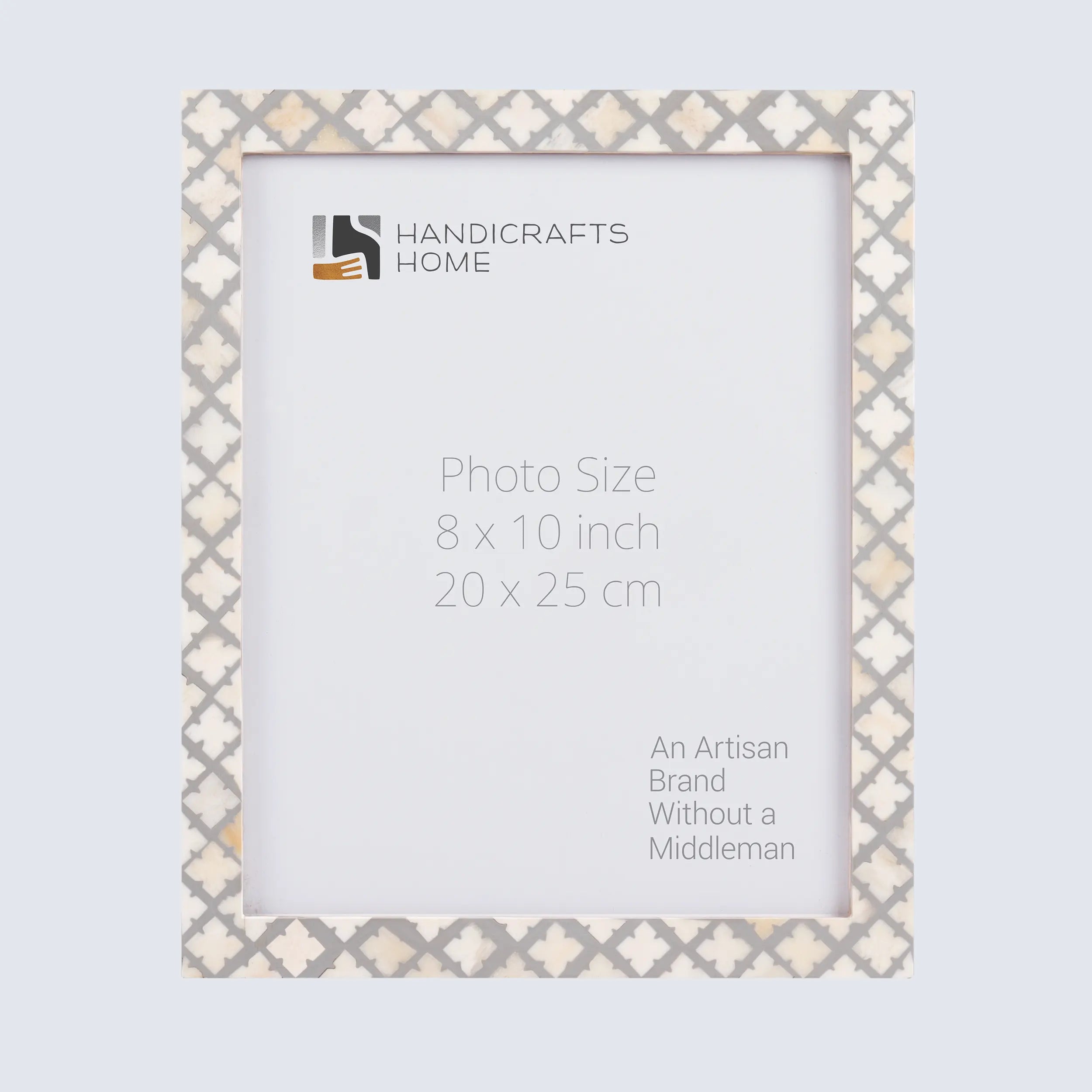 Picture Frame Avant Ashley Collection Bone & Resin Inlay White & Grey – 4x6, 5x7 & 8x10"