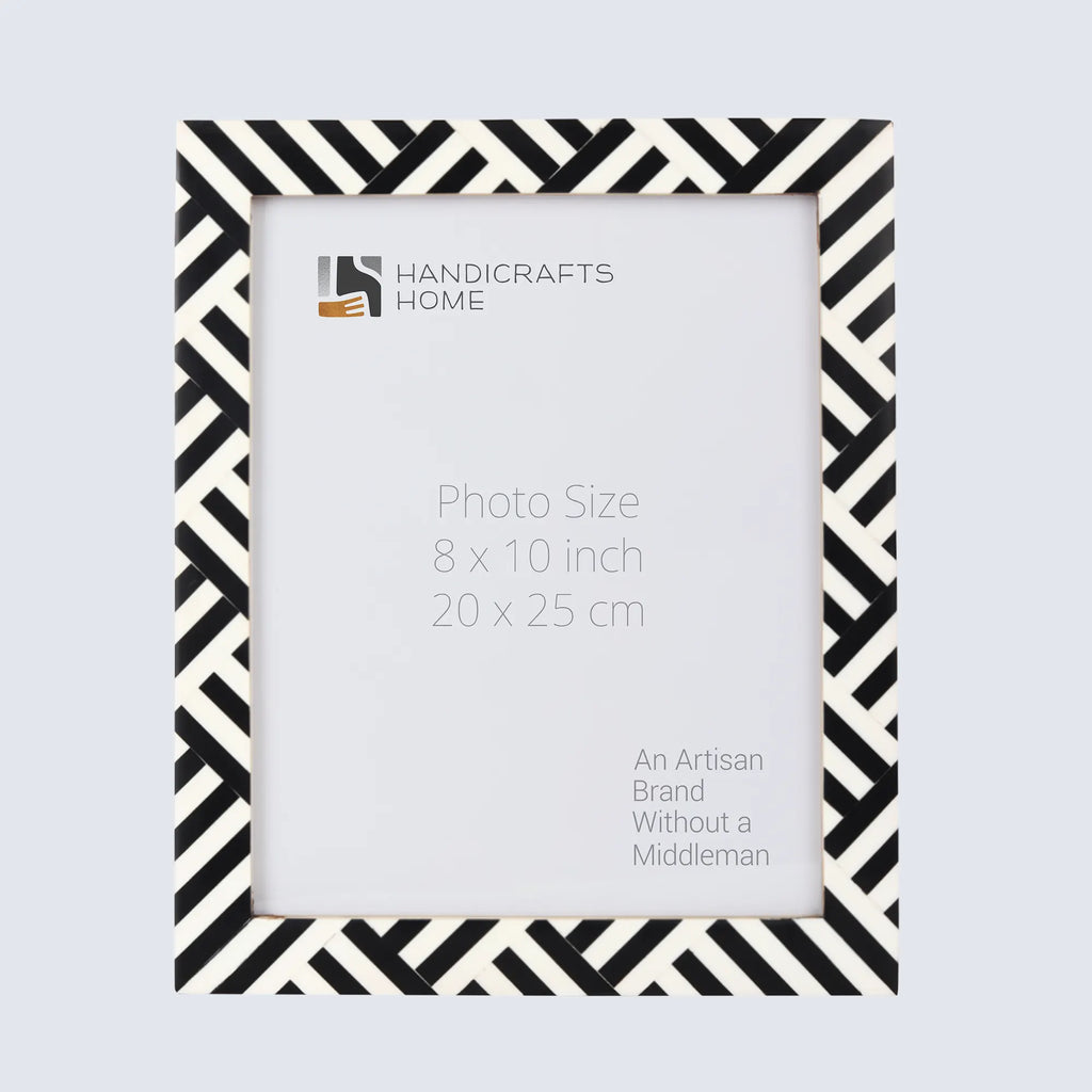 Picture Frame Avant Coco Collection Resin Inlay Black & White – 4x6, 5x7 & 8x10"