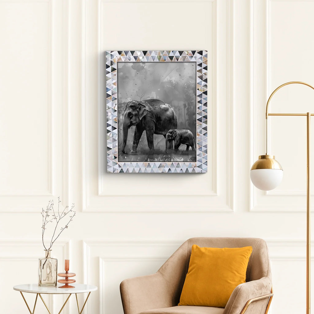 Picture Frames Pearlescent Abyss Collection Mother of Pearl White 3 Sizes