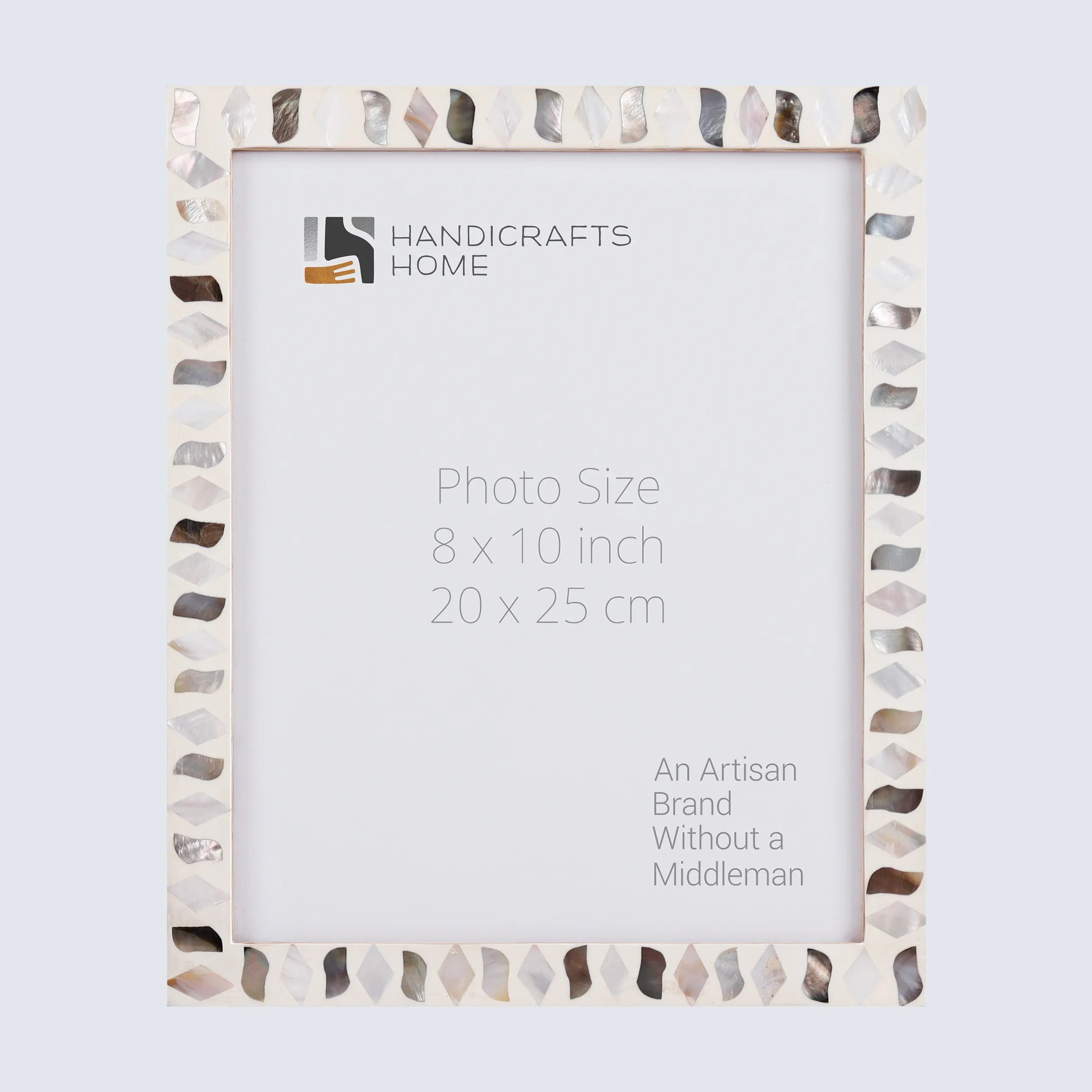 Picture Frames Pearlescent Fossil Collection Mother of Pearl Resin White 3 Sizes