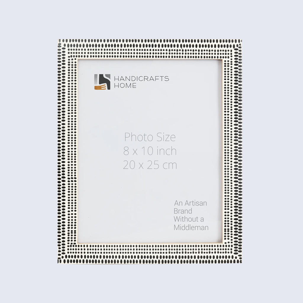 Rhythm Particle Picture Frame B&W Resin Inlay 4x6 5x7 8x10