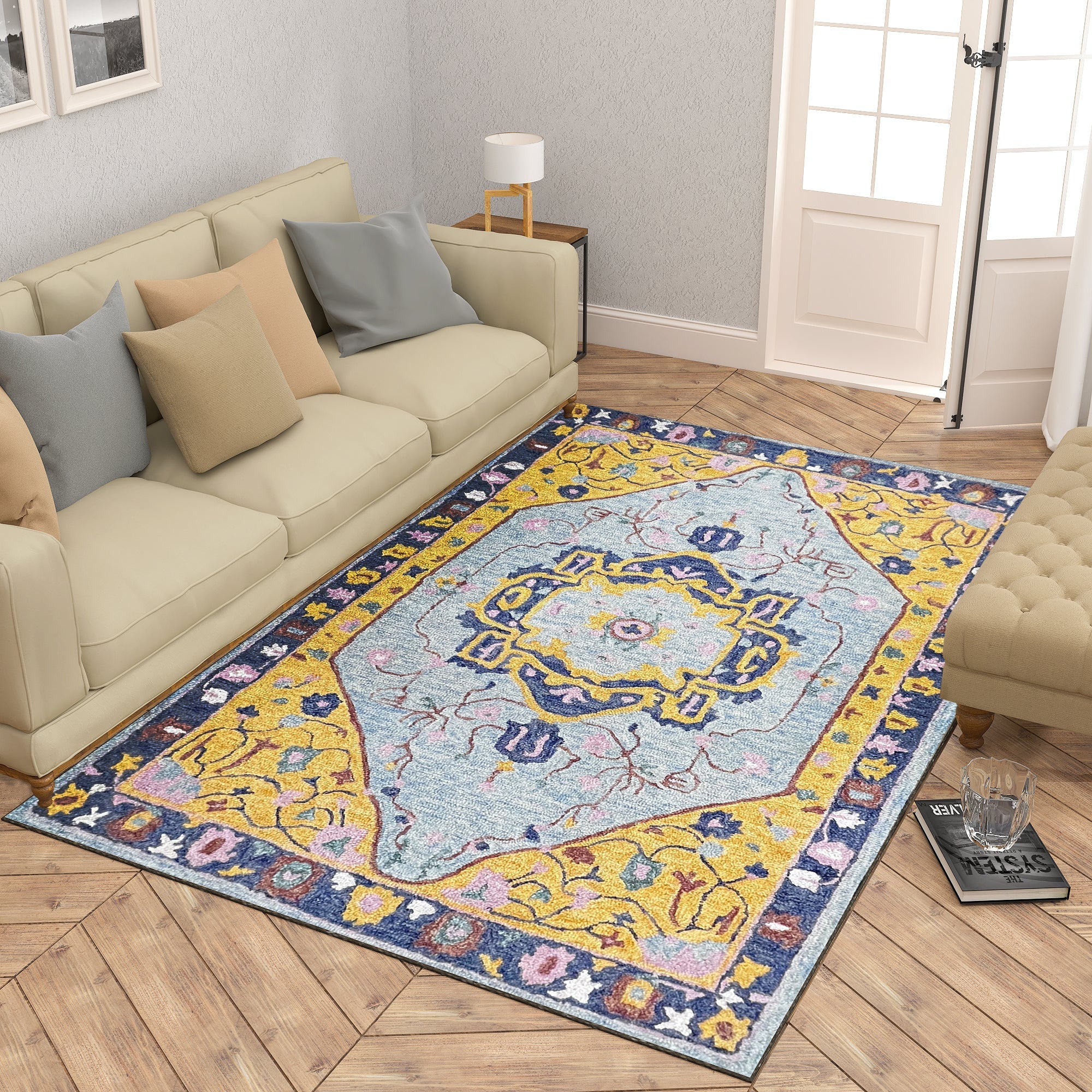 Premium Hand-Tufted Rug Made of 100% Wool  - Royal Realm - 6x9 Feet