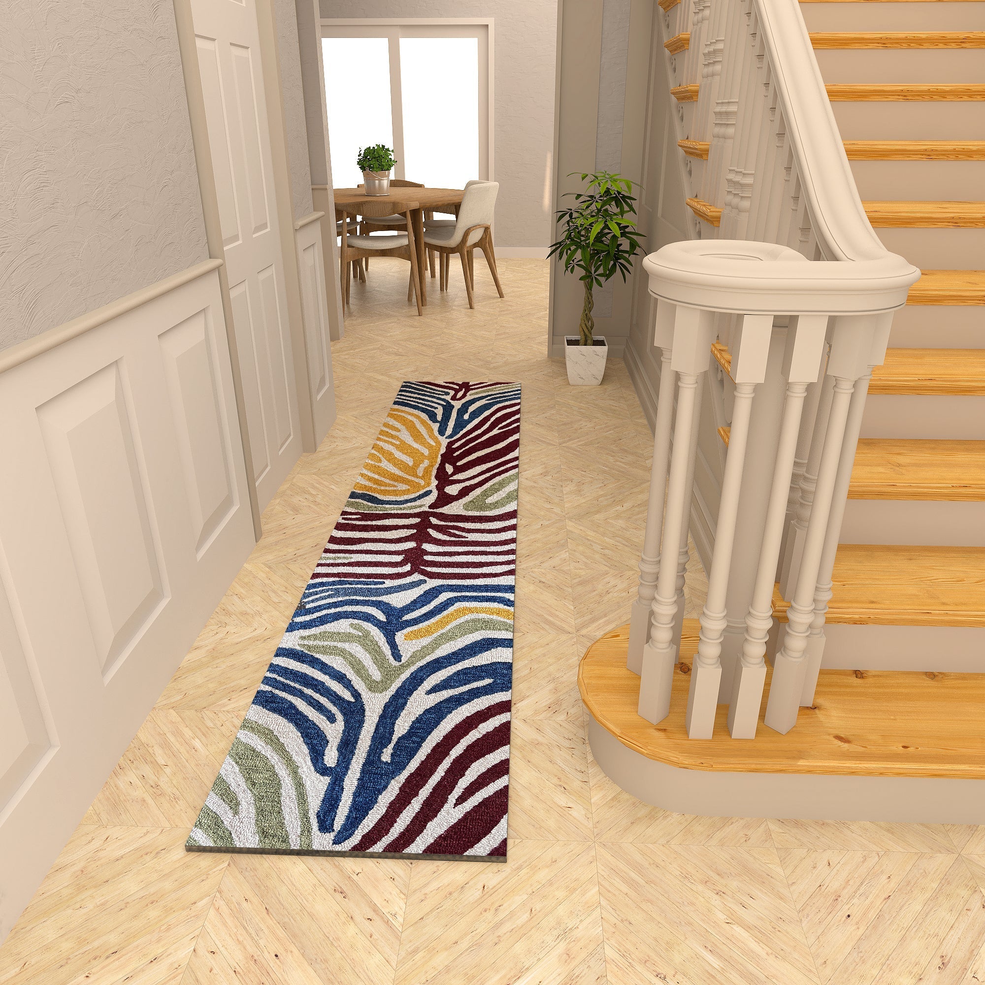 Premium Hand-Tufted Rug Made of 100% Wool  - Savanna - 2x6 Feet