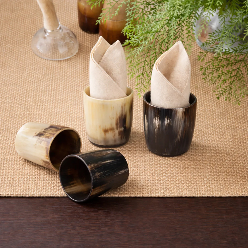 Buffalo Horn Whiskey Shot Glasses 6.5 oz - (Pack of 8)