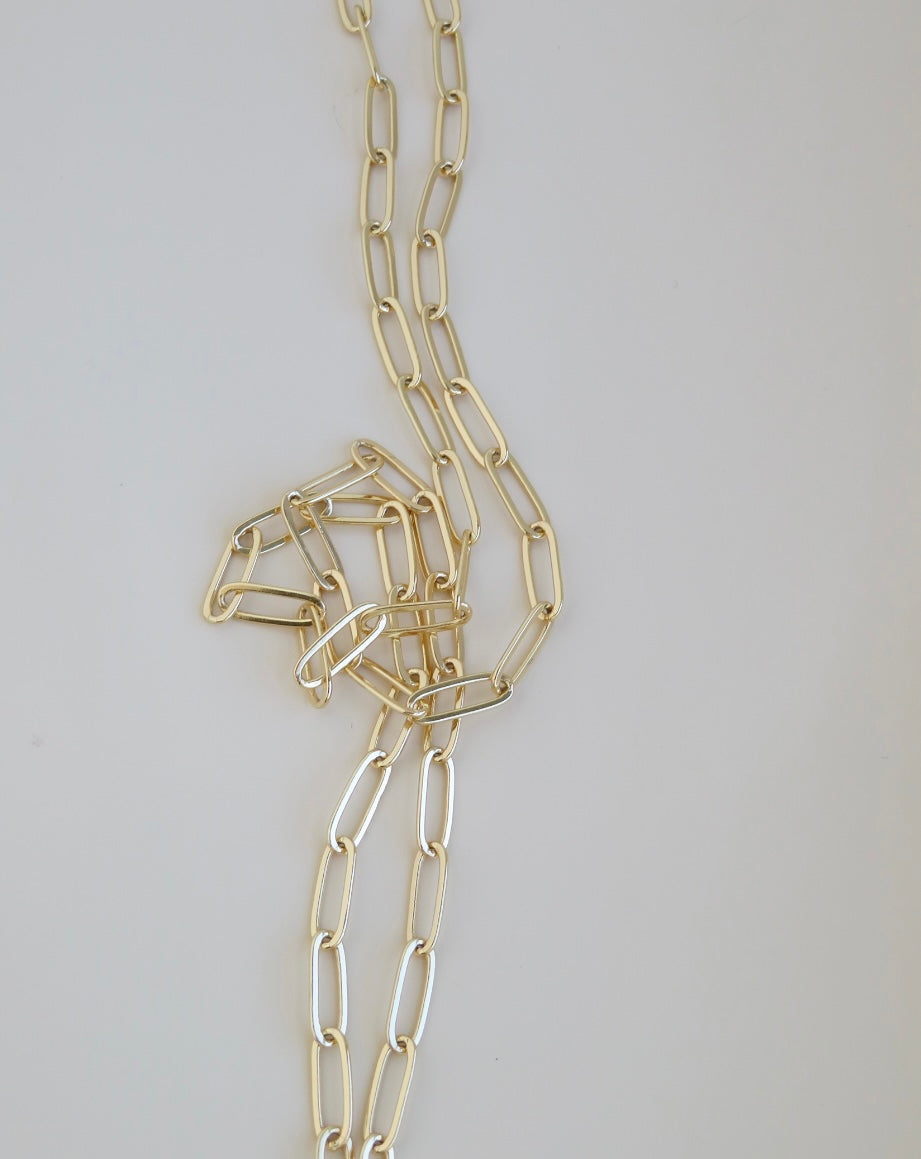 Paperclip Charm Holder Necklace - Clicker Clasp - add charms